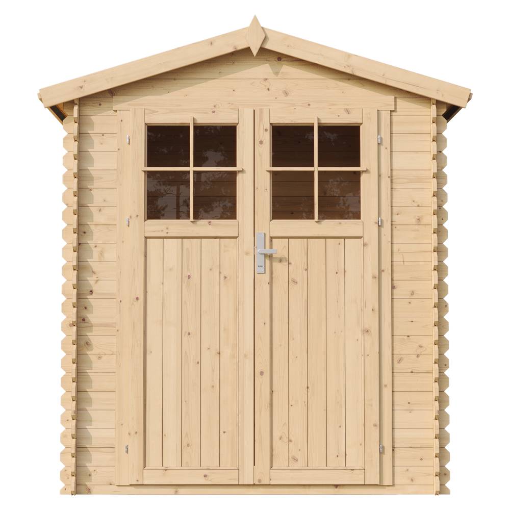 Timbela - Abri de jardin en bois I196xL136xH218 cm / 1.98 m² - Stockage extérieur - Petit abri à outils, Local à vélos - 19 mm d’épaisseur - Timbela M367F - Image 3