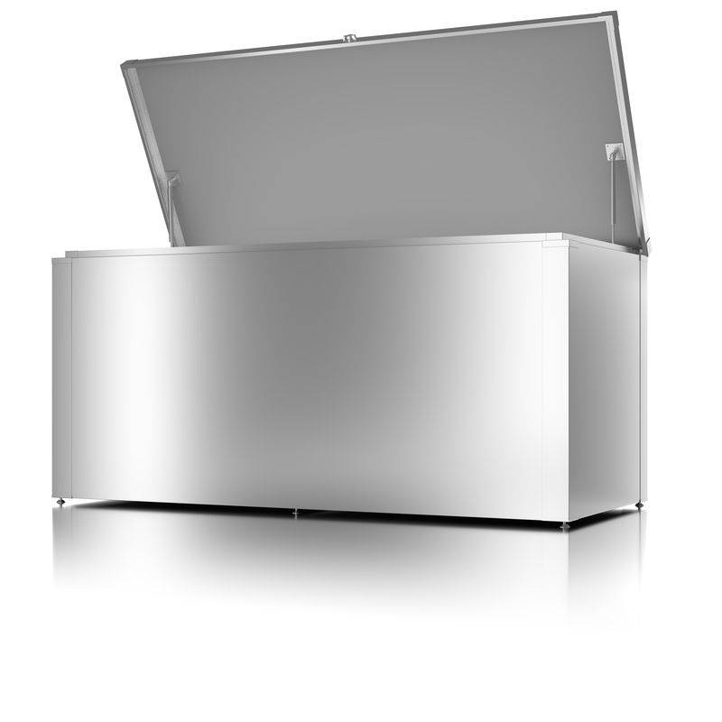 Guardi - Coffre haut de rangement polyvalent - taille L - Argent métallisé - 179x76,5x82,2 - acier Guardi - Imagen 2