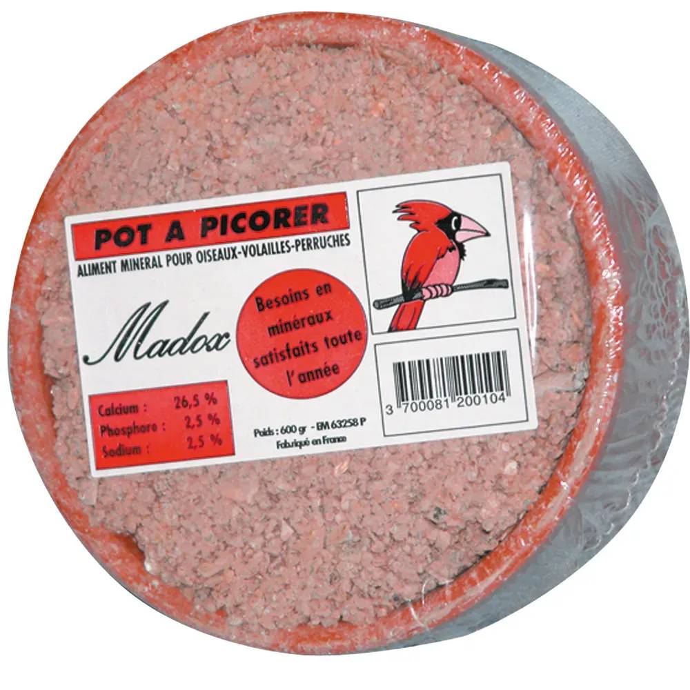 Lot de 24 Pot à picorer pigeons, oiseaux et volailles 600 g - Image 1