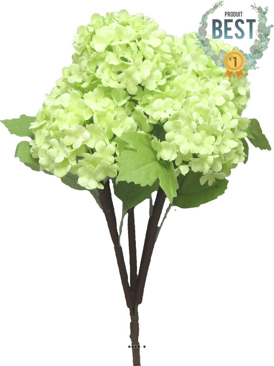 Artificielles - Bouquet de fleurs de Viorne artificielles, 5 têtes, H30 cm Vert - BEST - couleur: Vert - Imagen 1