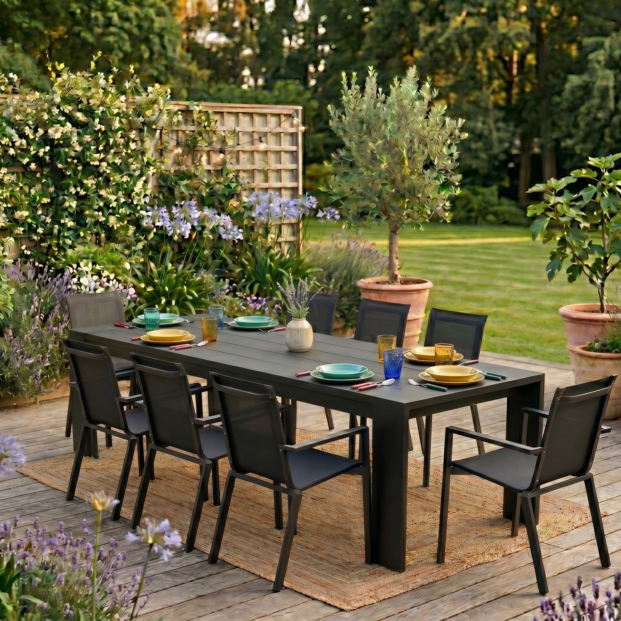 Wilsa Garden - Ensemble de jardin en aluminium 6/8P IBIZA avec 8 fauteuils - Imagen 1