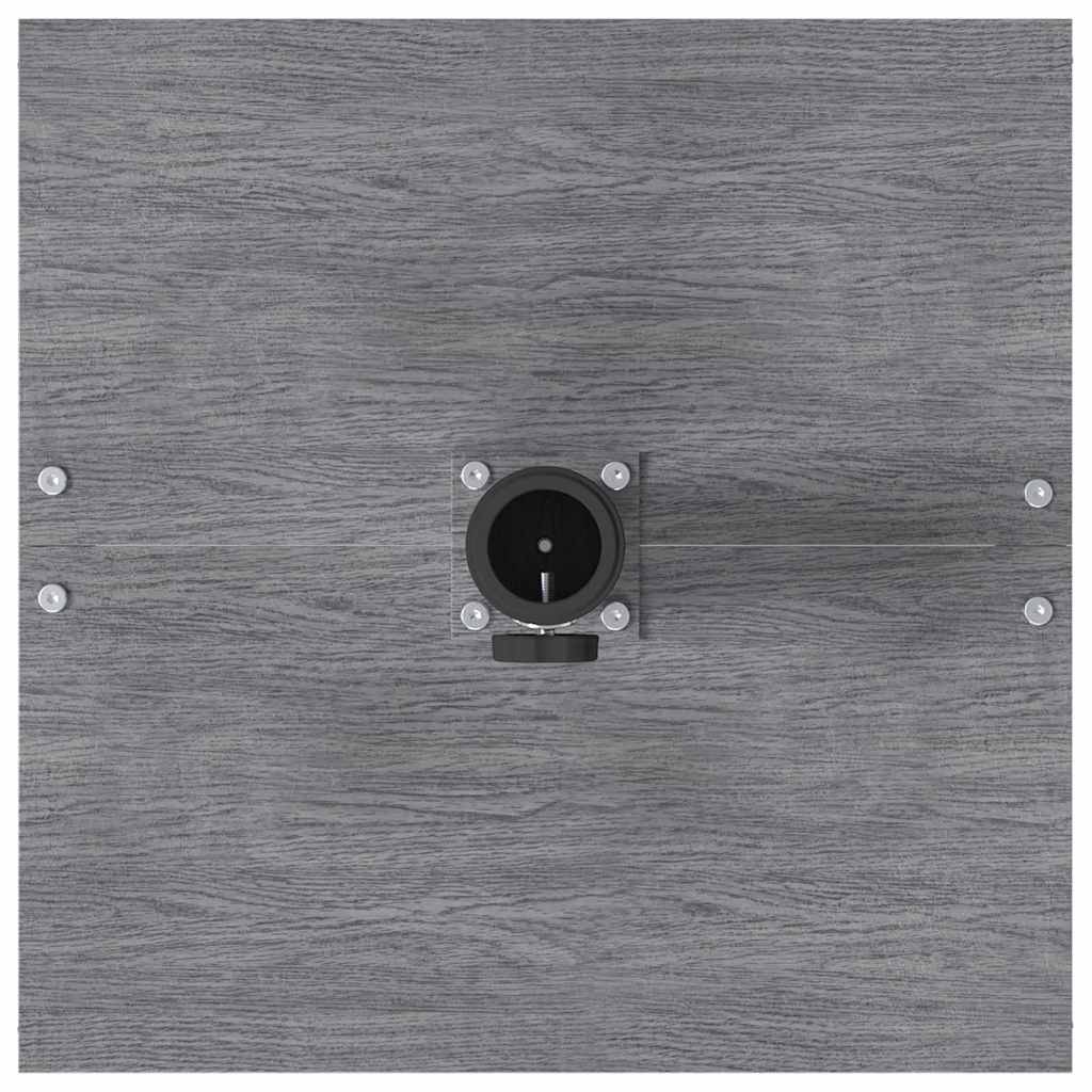 Base de parasol carré pratique stable 45 x 45 x 31 cm en acier aspect bois gris foncé - Image 5