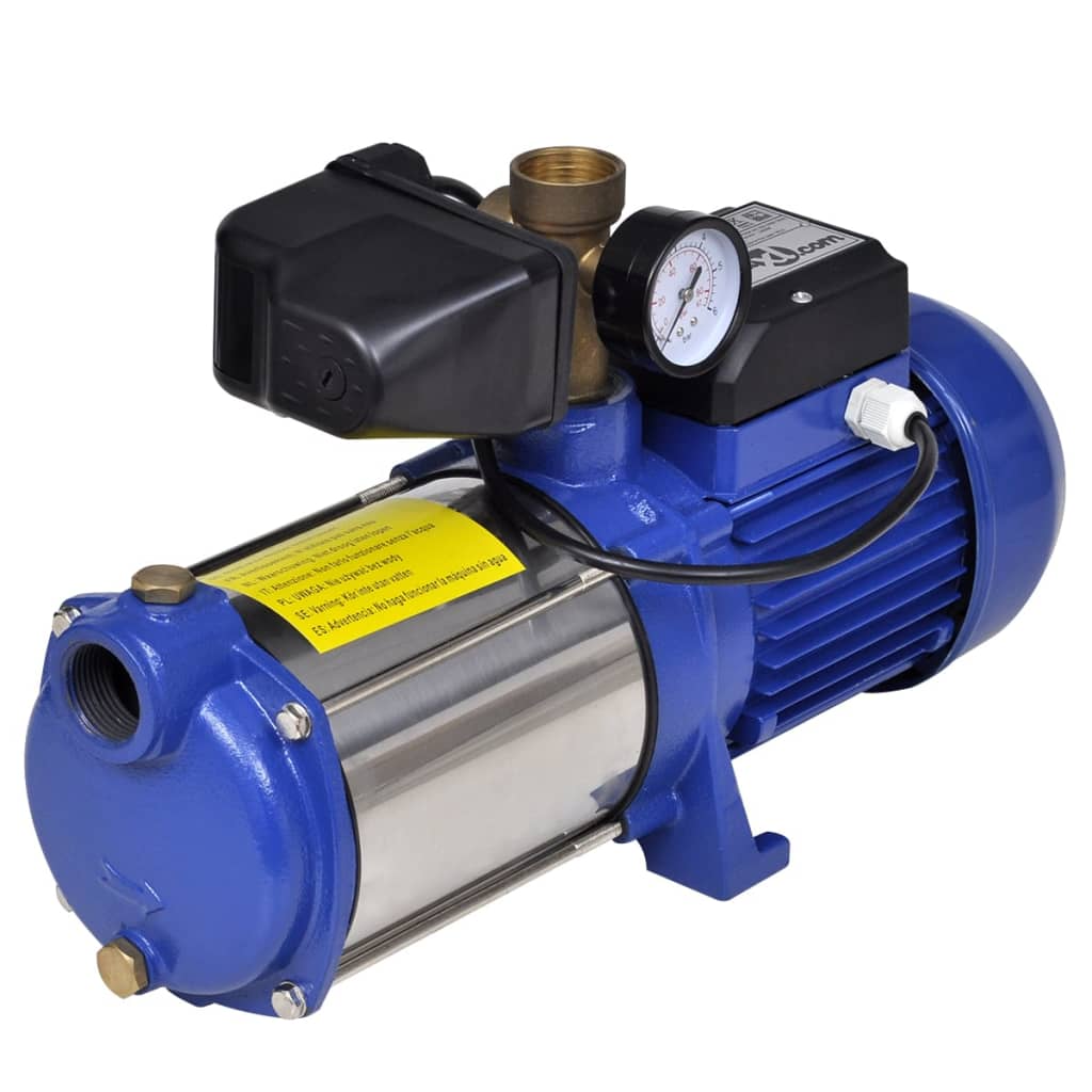 Vidaxl - Pompe à jet avec manomètre 1300 W 5100 L/h Bleu - vidaXL - Imagen 2