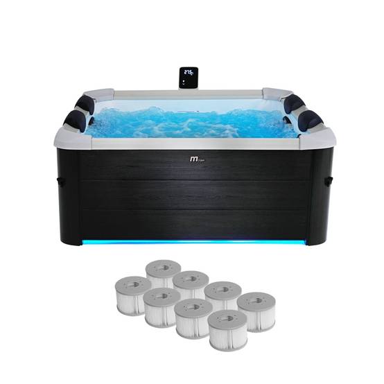 sweeek - Spa rigide MSPA 6 places 4 coussins hydromassages. 8 filtres et bâche incluse 160 cm x 65 cm | sweeek - Image 2