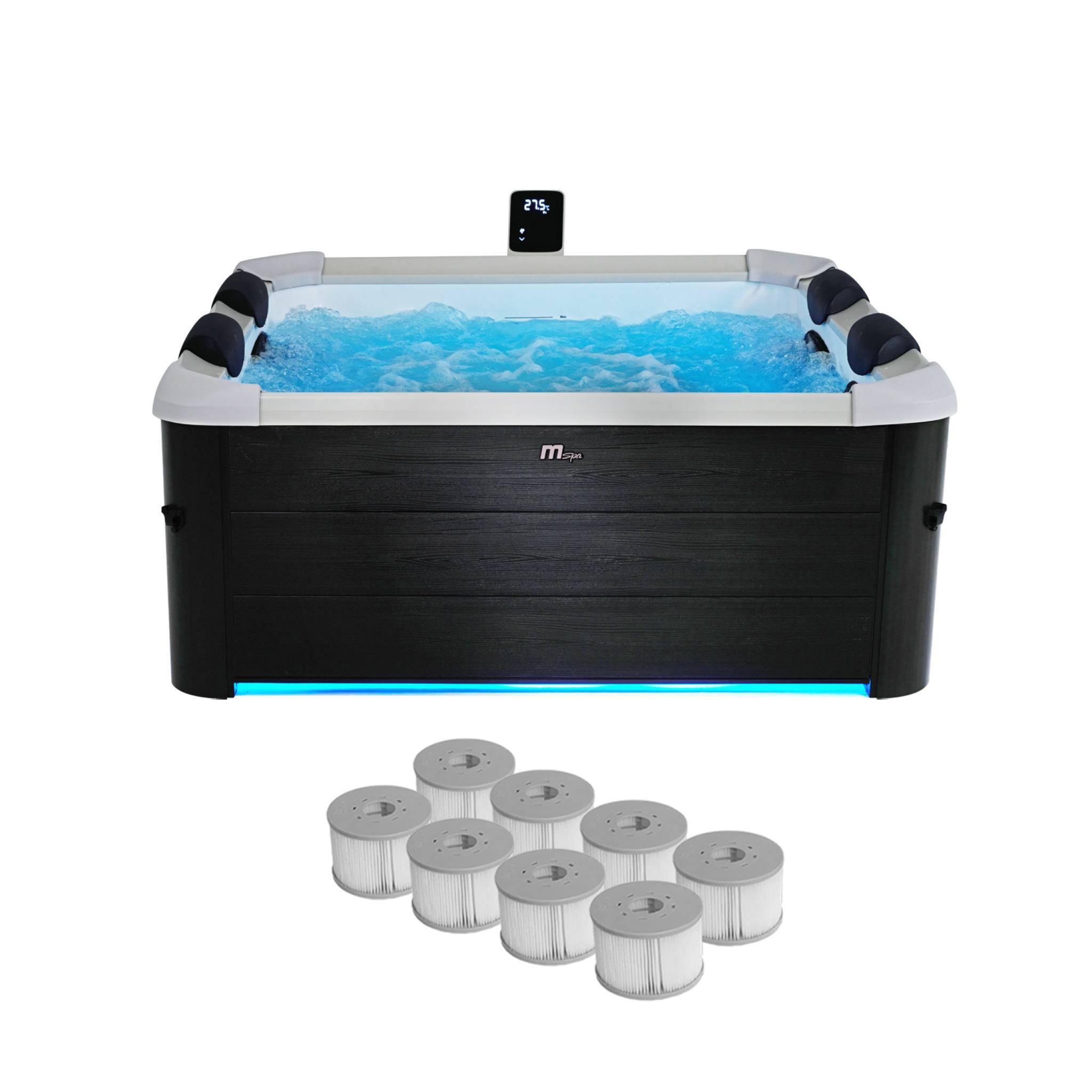 sweeek - Spa rigide MSPA 6 places 4 coussins hydromassages. 8 filtres et bâche incluse 160 cm x 65 cm | sweeek - Image 2