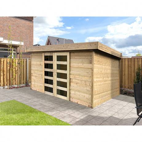 Abri de jardin MALMO en bois 11,38 m², Plancher Non - Imagen 1