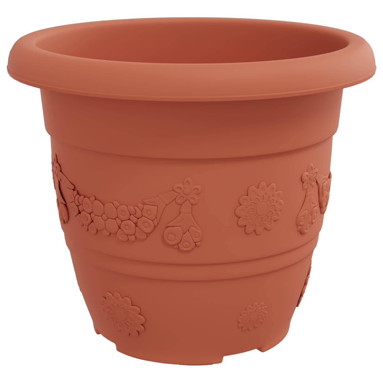 Pots de plantes 24 pcs | Bac à fleurs Rouge brique Ø 26 x 21.5 cm Plastique - Image 6