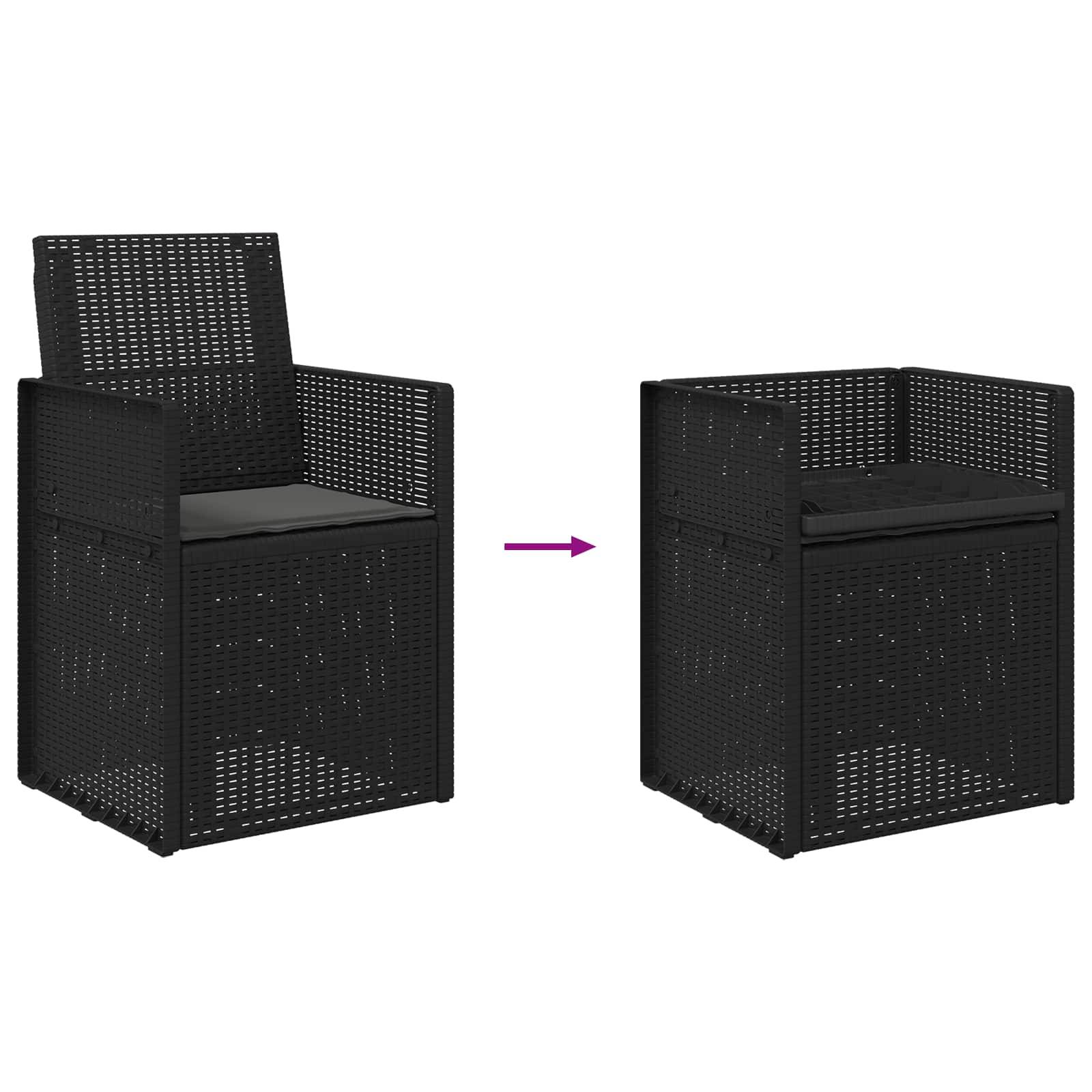 Chaises de jardin polypropylène anthracite 53 x 47 x 88.5 cm, Poids:18.2kg - PANGIVO - Image 9