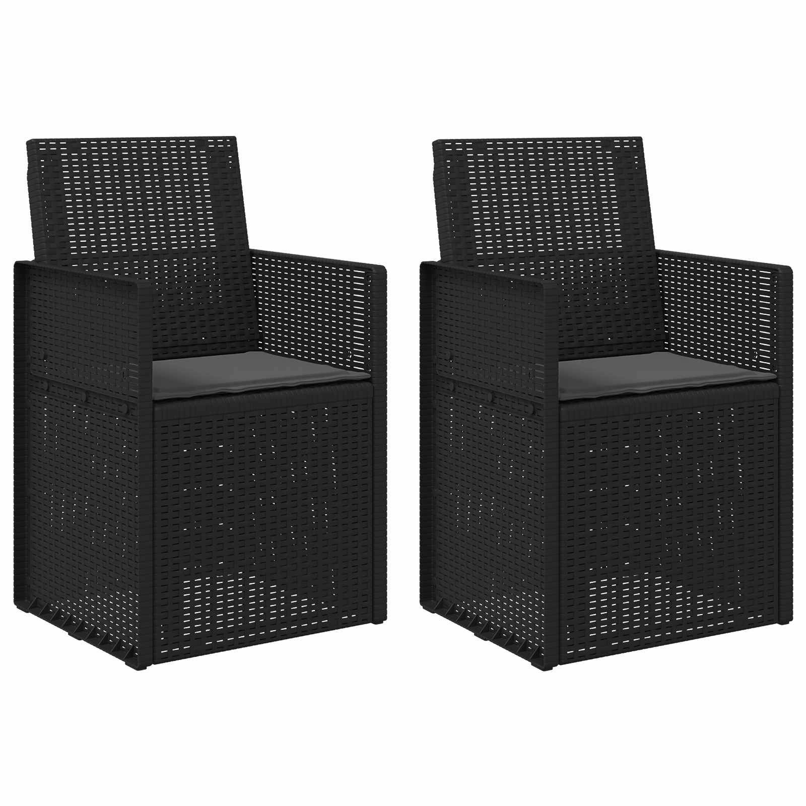 Chaises de jardin polypropylène anthracite 53 x 47 x 88.5 cm, Poids:18.2kg - PANGIVO - Image 2