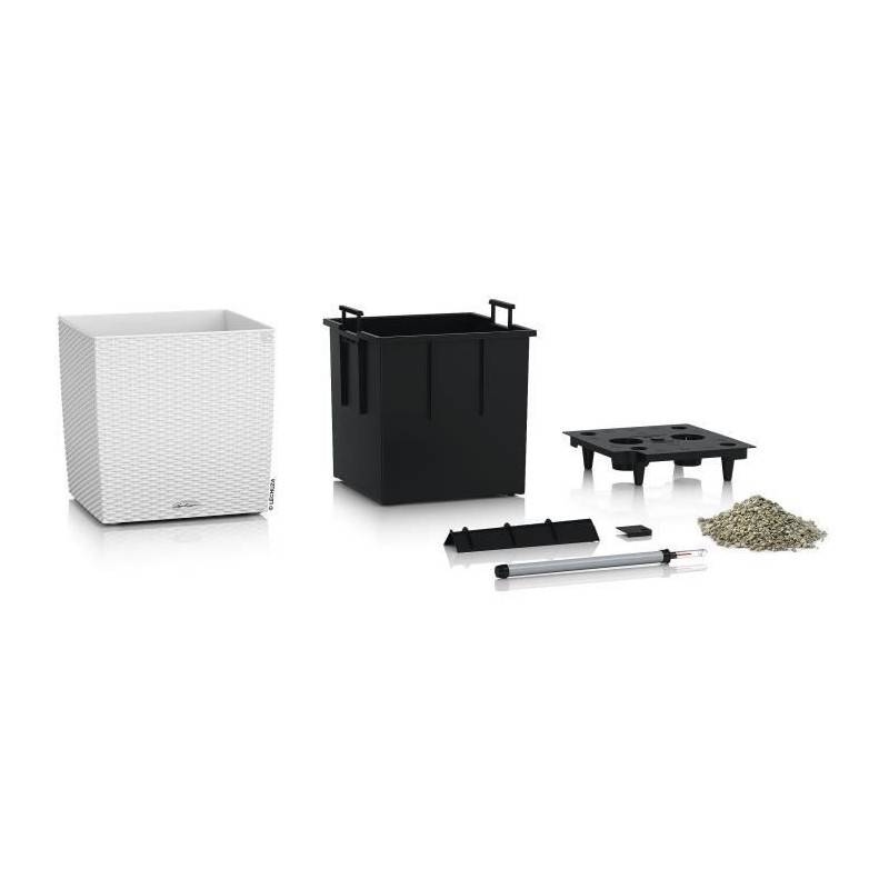 Lechuza - Pot De Fleur Lechuza Cube Cottage 50 - Kit Complet, Blanc - Plastique - 14 L - 49 X 49 X 49,5 Cm - Imagen 2