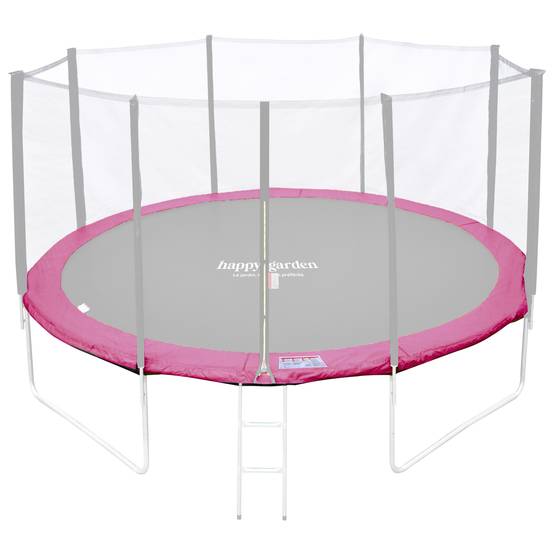 Happy Garden - Matelas de protection réversible pour trampoline Ø370cm PERTH - gris/rose - HAPPY GARDEN - Imagen 6