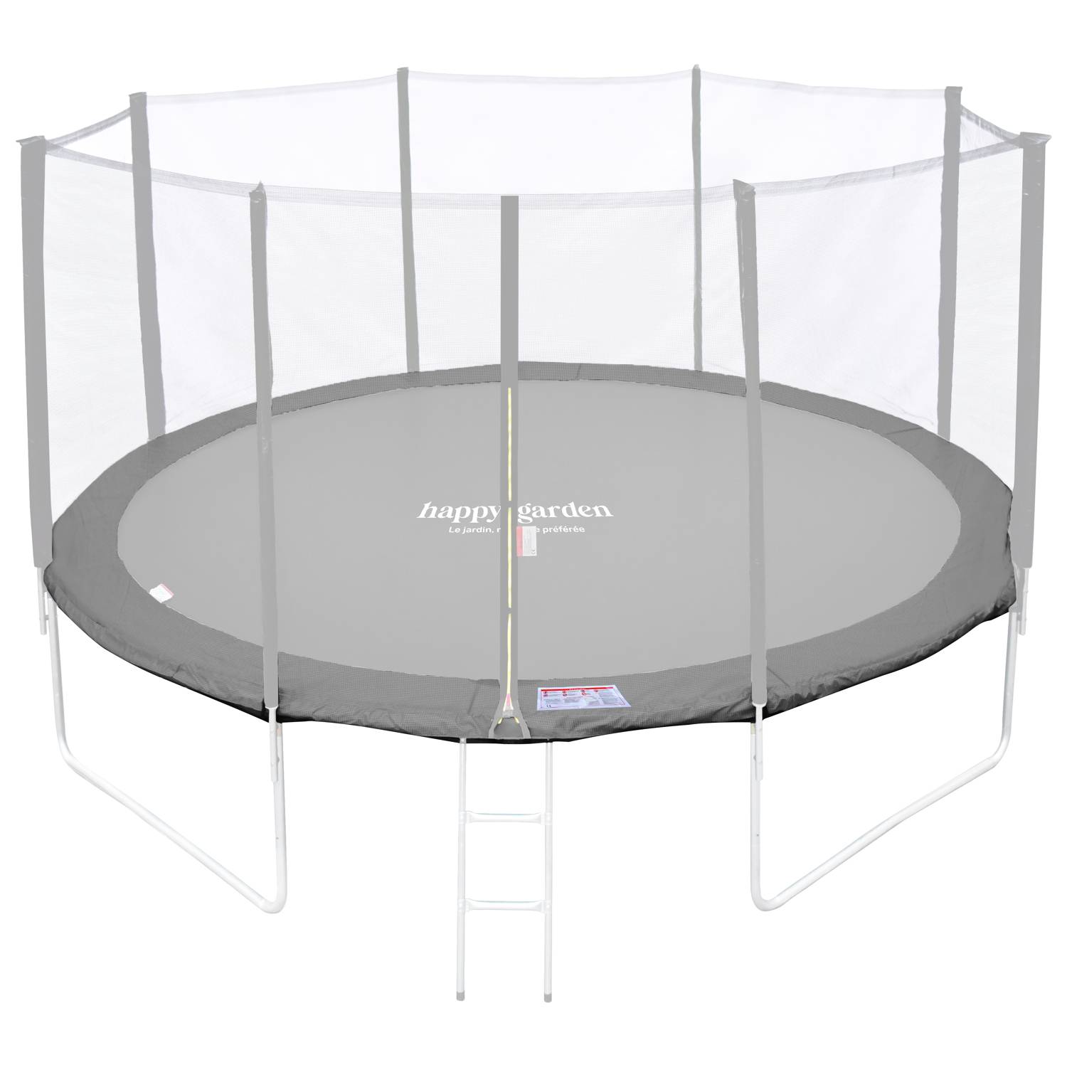 Happy Garden - Matelas de protection réversible pour trampoline Ø370cm PERTH - gris/rose - HAPPY GARDEN - Imagen 5