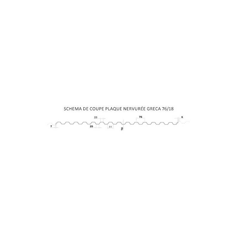 Plaque PVC transparente et nervurée (greca) - Coloris - Transparent, Largeur totale de la plaque - 109cm, Longueur totale de la plaque - 2.5m - Image 2