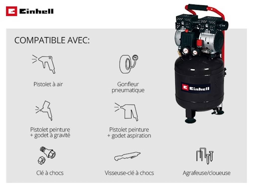 Einhell - Compresseur TE-AC 24 Silent Einhell - Image 3