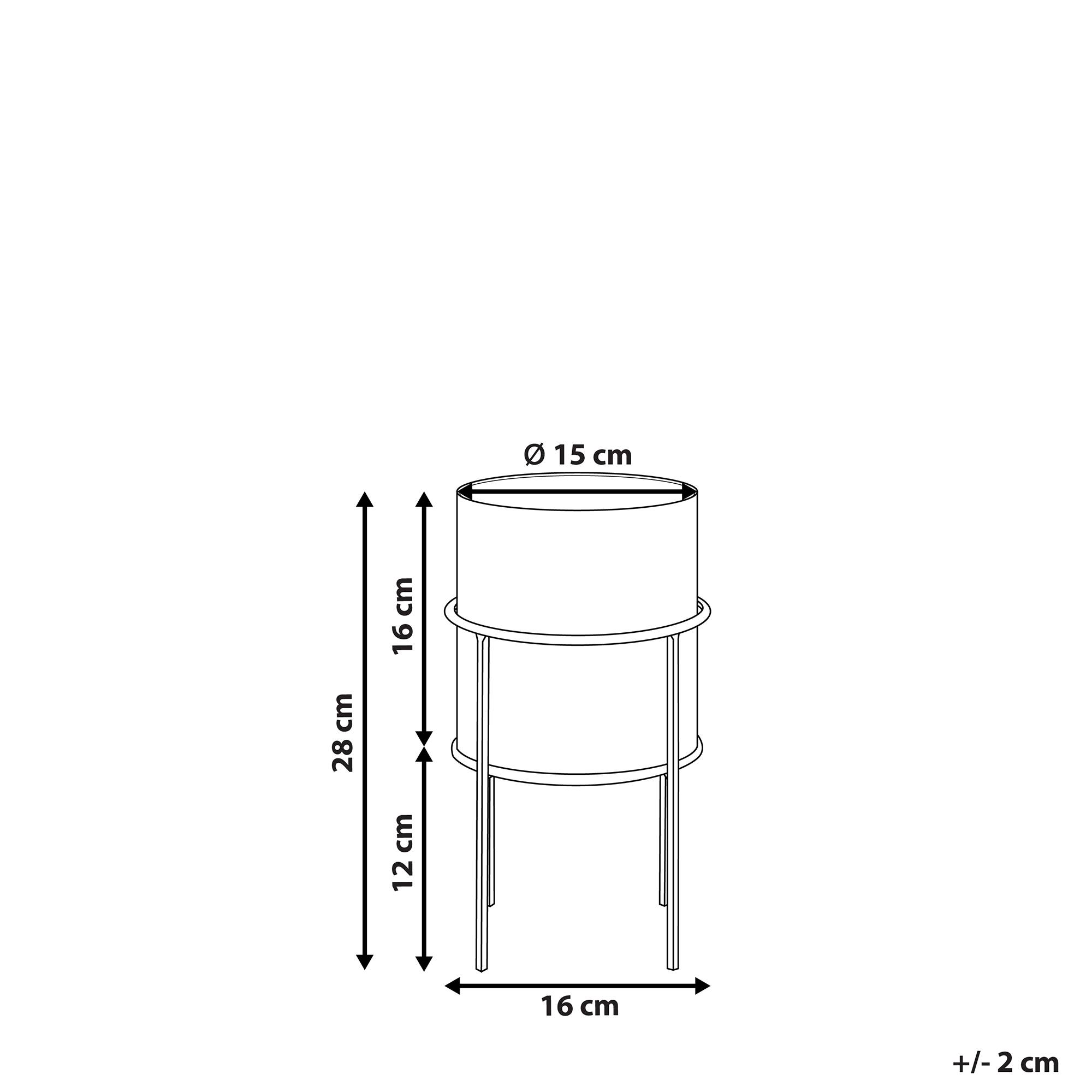 Beliani - Cache-pot d'extérieur Métal Noir MILEA - Beliani - Imagen 3