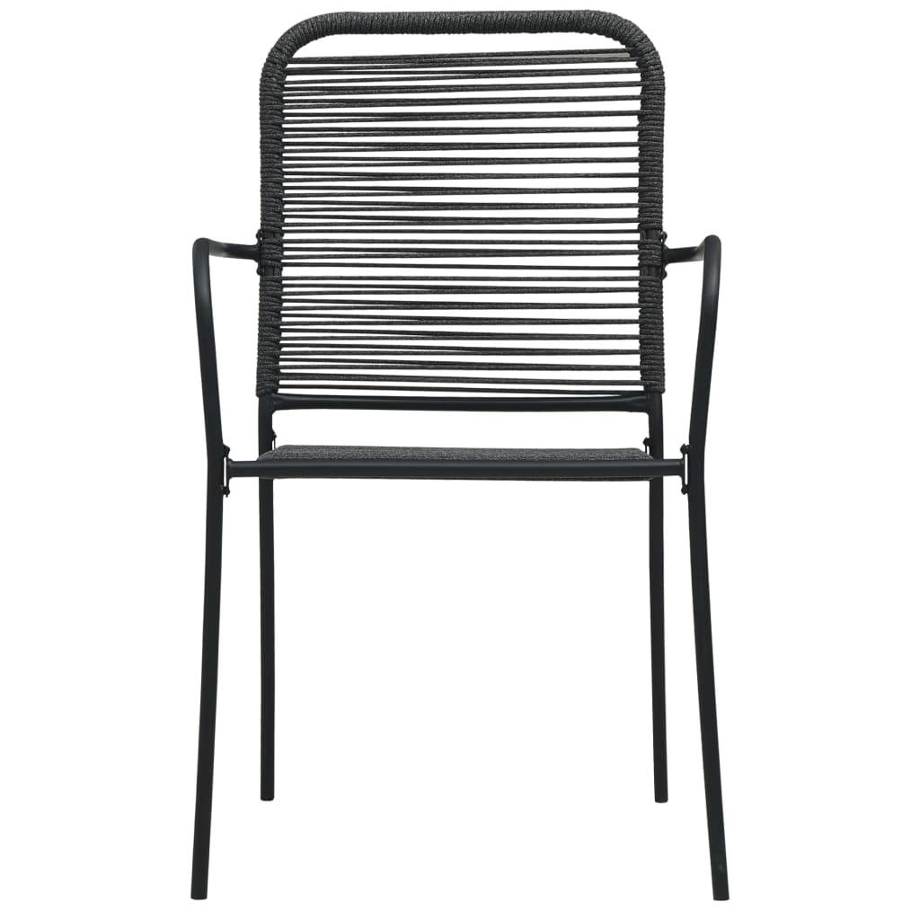 Vidaxl - Ensemble à manger d'extérieur 5pcs Corde en coton et acier Noir vidaXL 48569 - Imagen 7