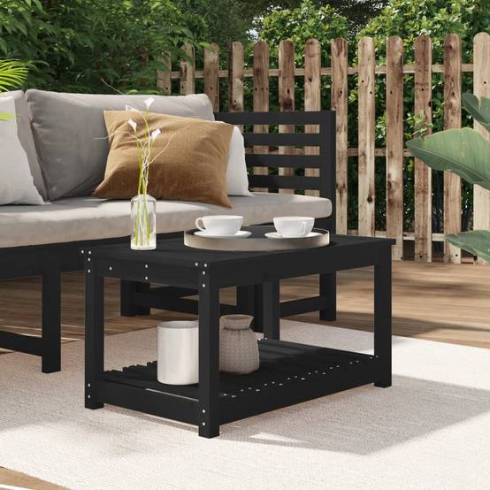 PANGIVO - Table de jardin bois massif pin noir 82,5 x 50,5 x 45 cm - PANGIVO - Image 1