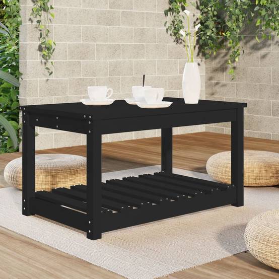 PANGIVO - Table de jardin bois massif pin noir 82,5 x 50,5 x 45 cm - PANGIVO - Image 3
