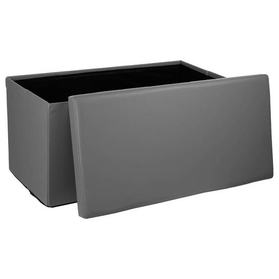 Atmosphera - Pouf pliant double gris - Atmosphera Créateur d'intérieur - Image 3