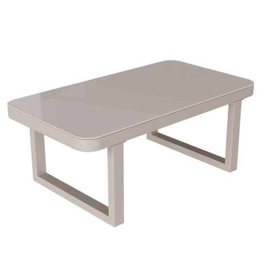 Salon de jardin d'angle acier corde tressée 6 places extérieur table basse 240cm beige - ComfortXL Outdoor Living - Image 9