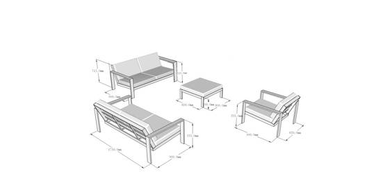 Salon de jardin aluminium HOME DELUXE RIO XL - anthracite - Image 9