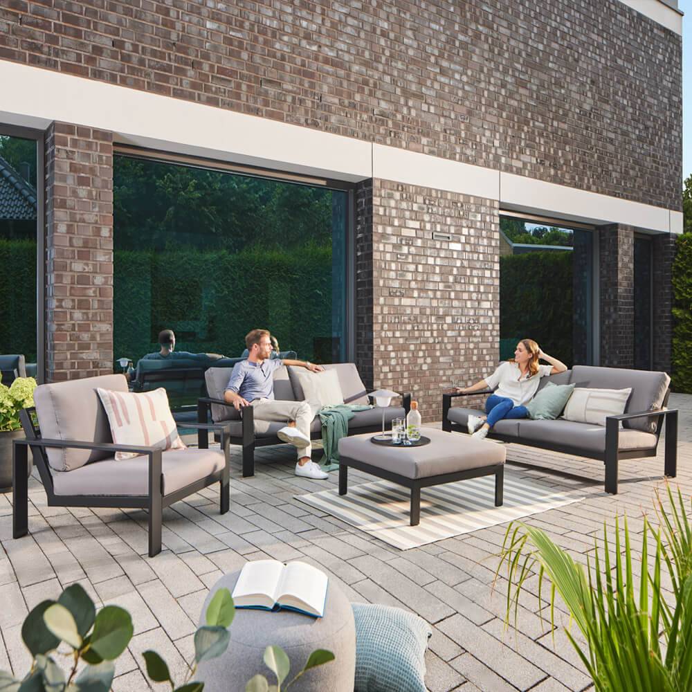 Salon de jardin aluminium HOME DELUXE RIO XL - anthracite - Image 3