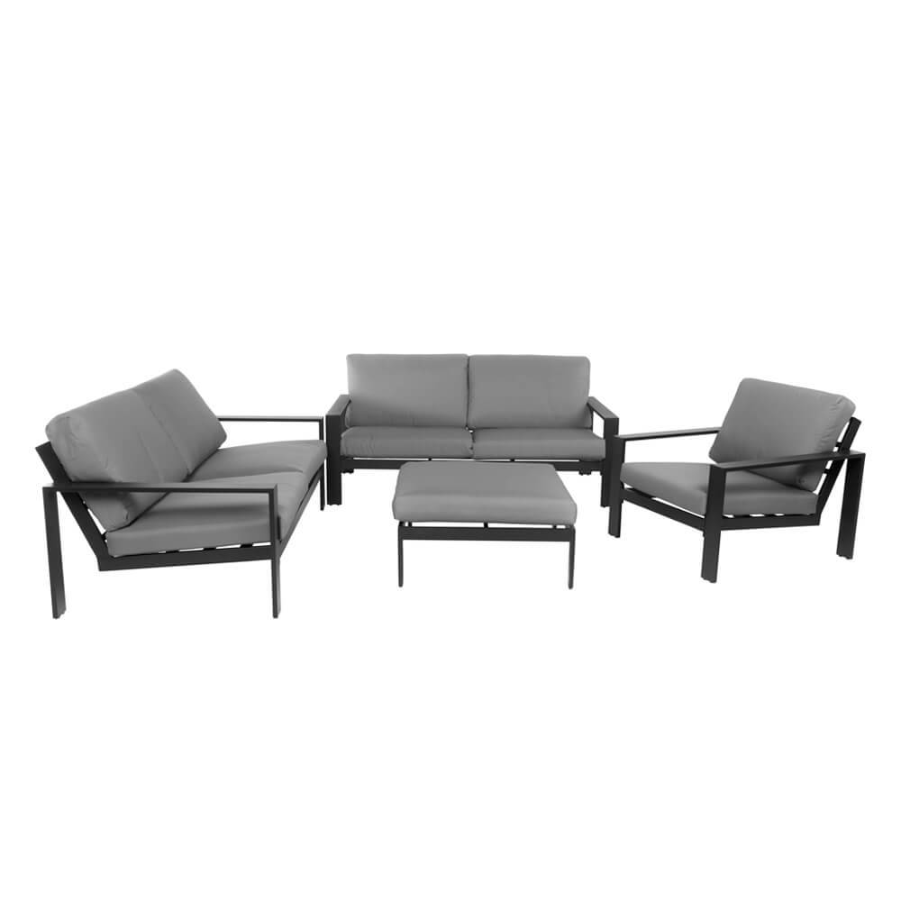 Salon de jardin aluminium HOME DELUXE RIO XL - anthracite - Image 1