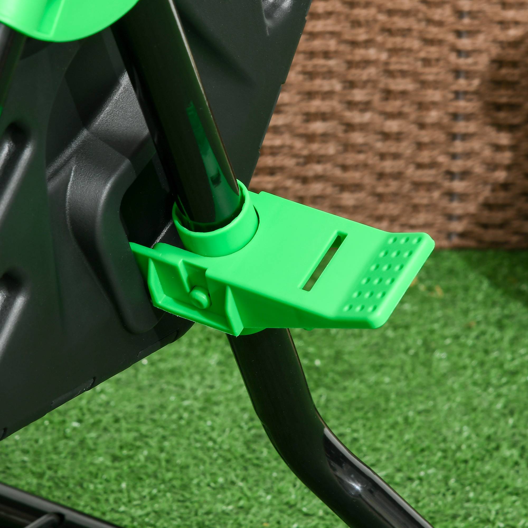 ComfortXL - Composteur rotatif acier et plastique 65 L vert et noir pour jardin avec 24 aérations et mélange 360° - Image 8