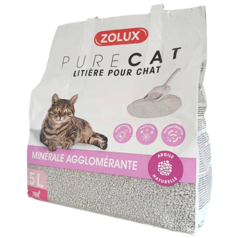 Zolux - Litière minérale agglomérante parfumé 5 Litres soit 4.34 kg pour chat - Image 1