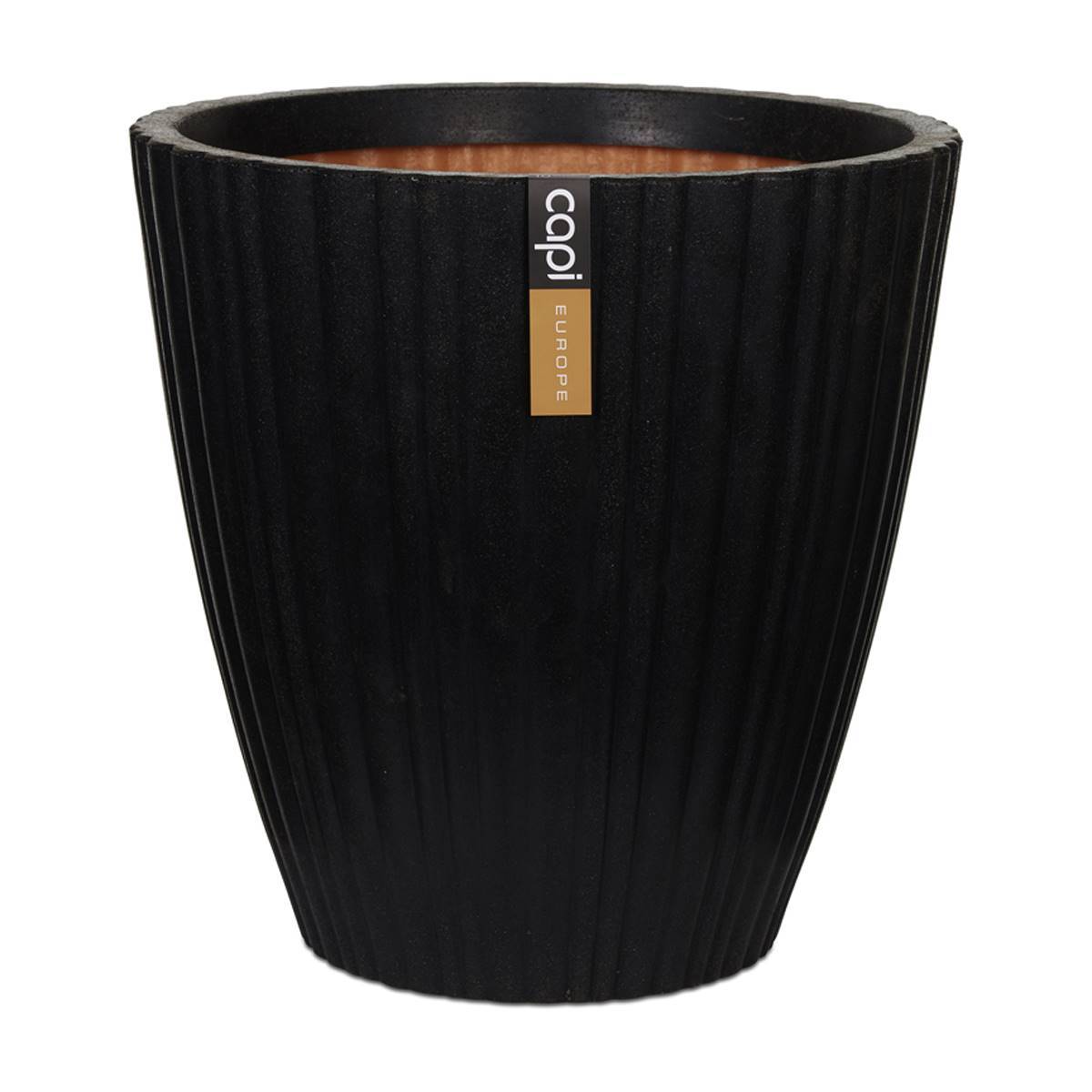 Artificielles - Bac Tube en plastique top qualité Int/Ext. boule 40x40 cm noir - dimhaut: H 40 cm - couleur: Noir