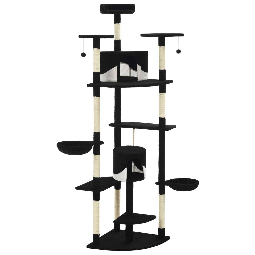 Vidaxl - Arbre à chat avec griffoirs en sisal 203 cm noir et blanc vidaXL 170530 - Image 7