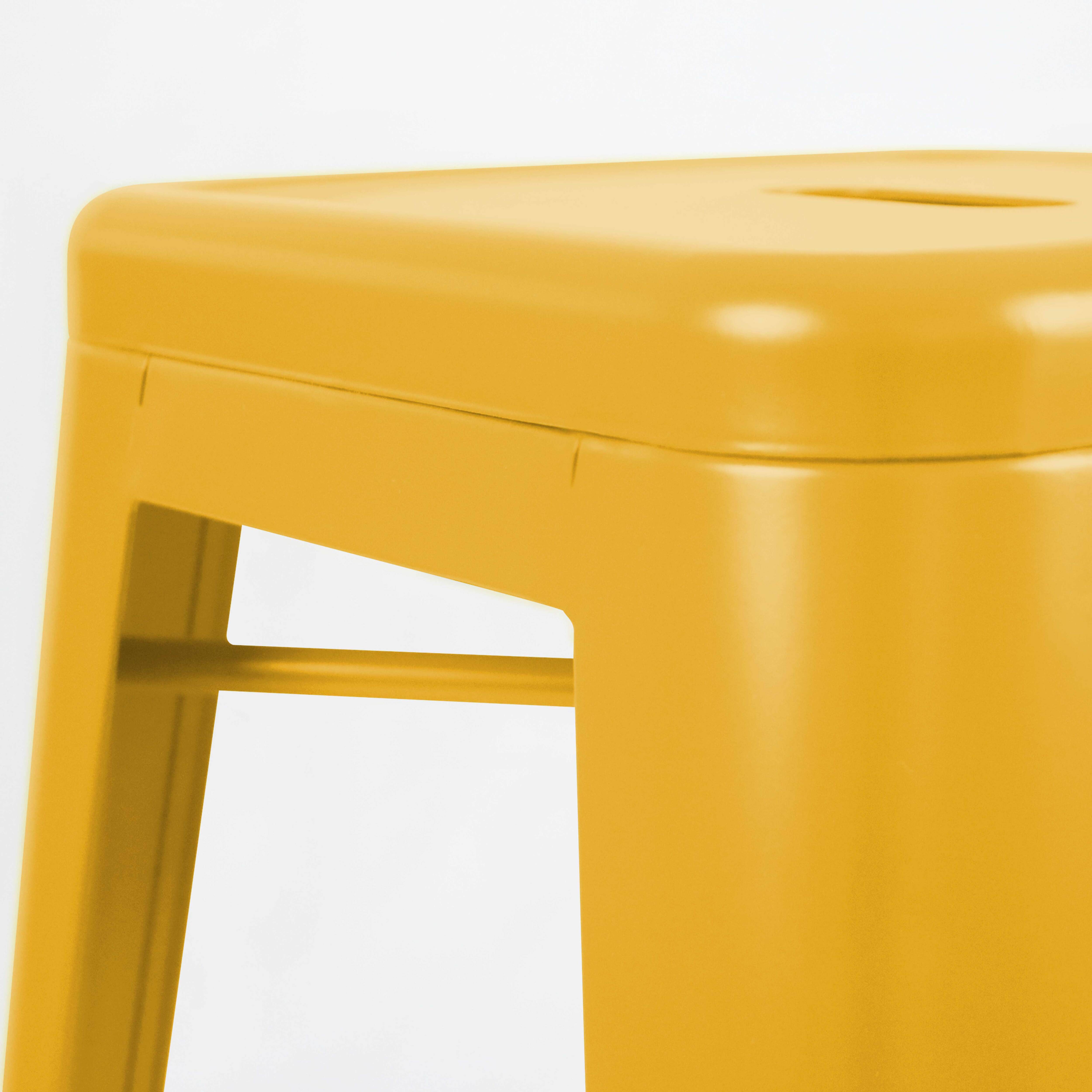 Oviala - Tabouret de bar en métal jaune mat  Indus - Oviala - Imagen 5