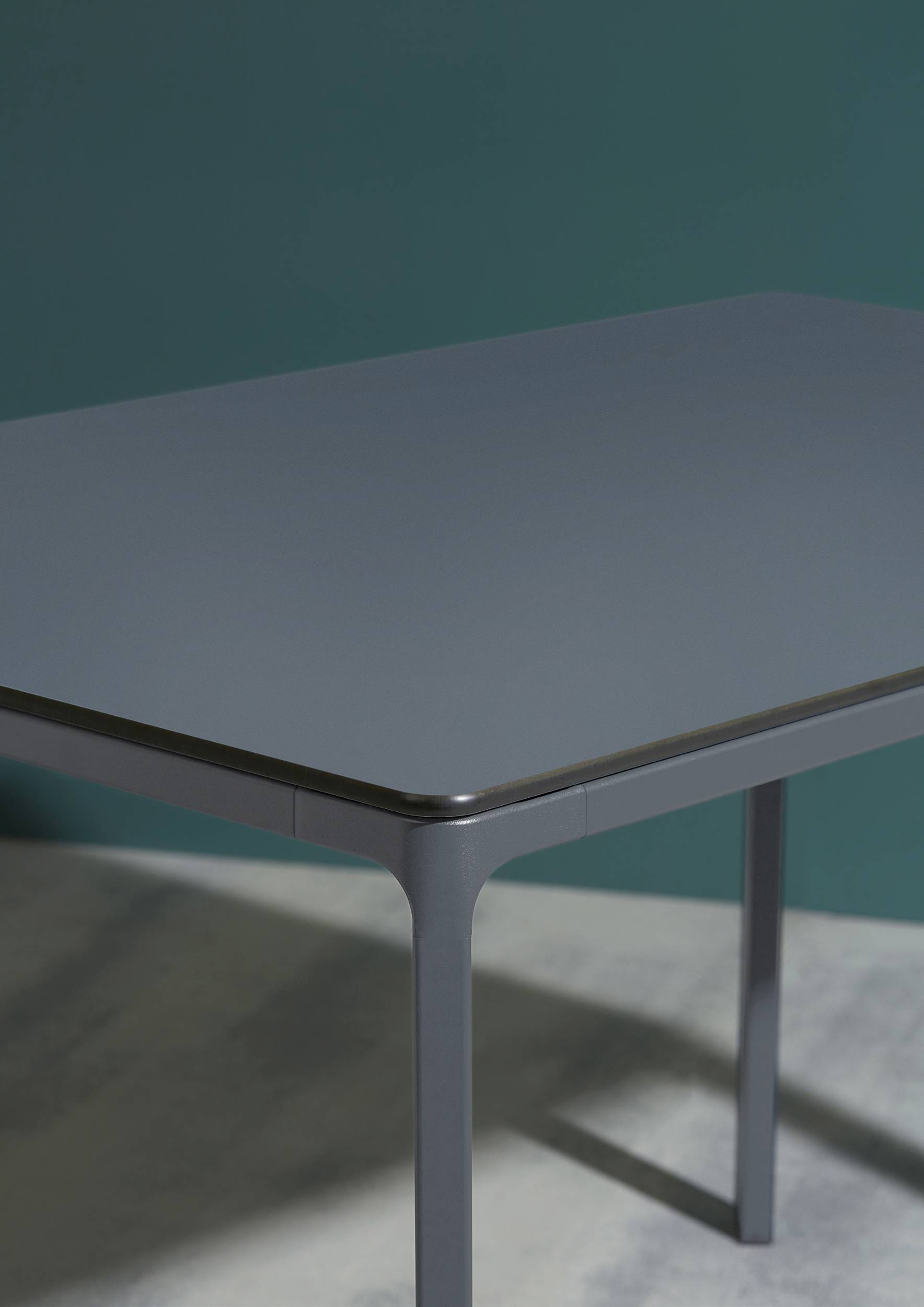 Ensemble repas de jardin 6 places en aluminium laqué - Gris anthracite - MEET - Image 4
