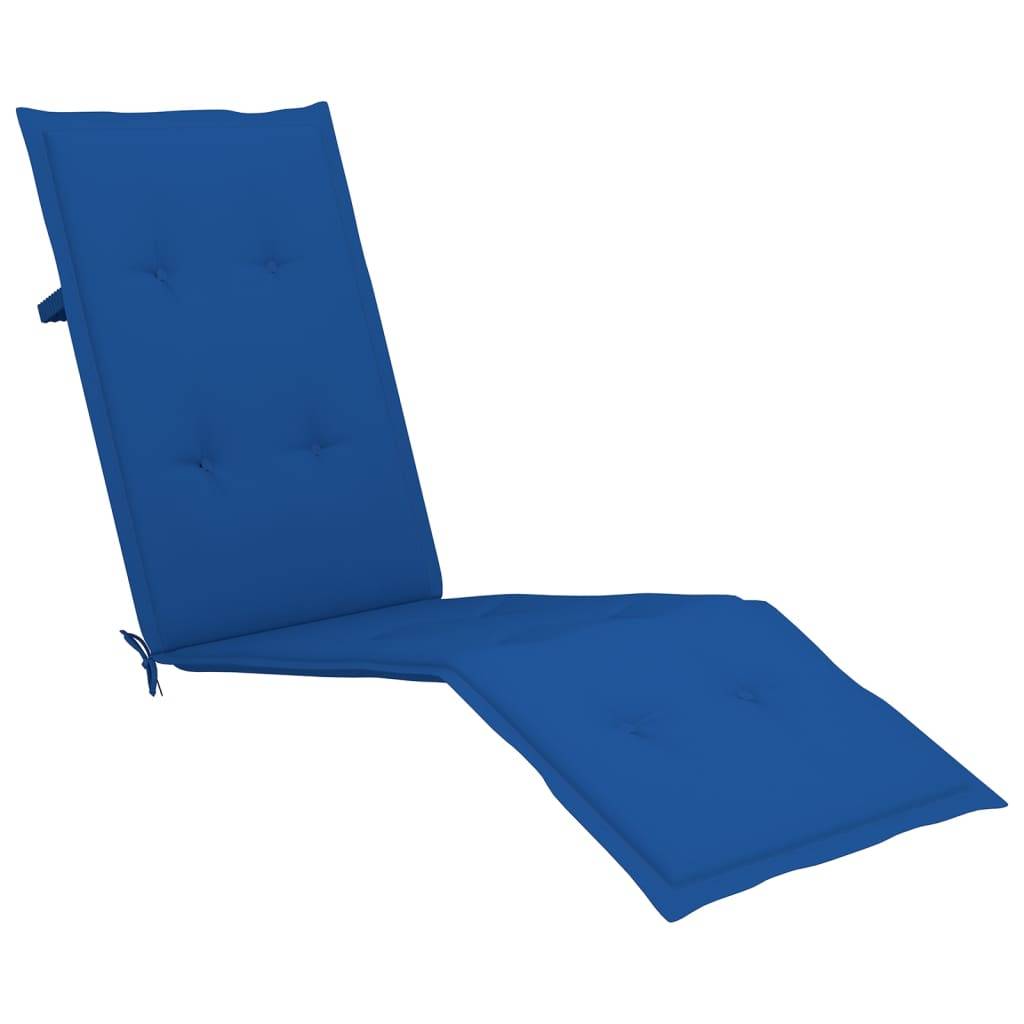 Helloshop26 - Transat chaise longue bain de soleil lit de jardin terrasse meuble d'extérieur avec repose-pied et coussin acacia solide - Imagen 6