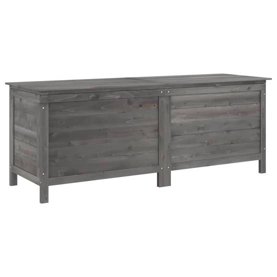 Coffre de Rangement Extérieur Bois de Sapin Massif pour Outils de Jardin Anthracite 150 cm – ComfortXL Outdoor Living - Image 2