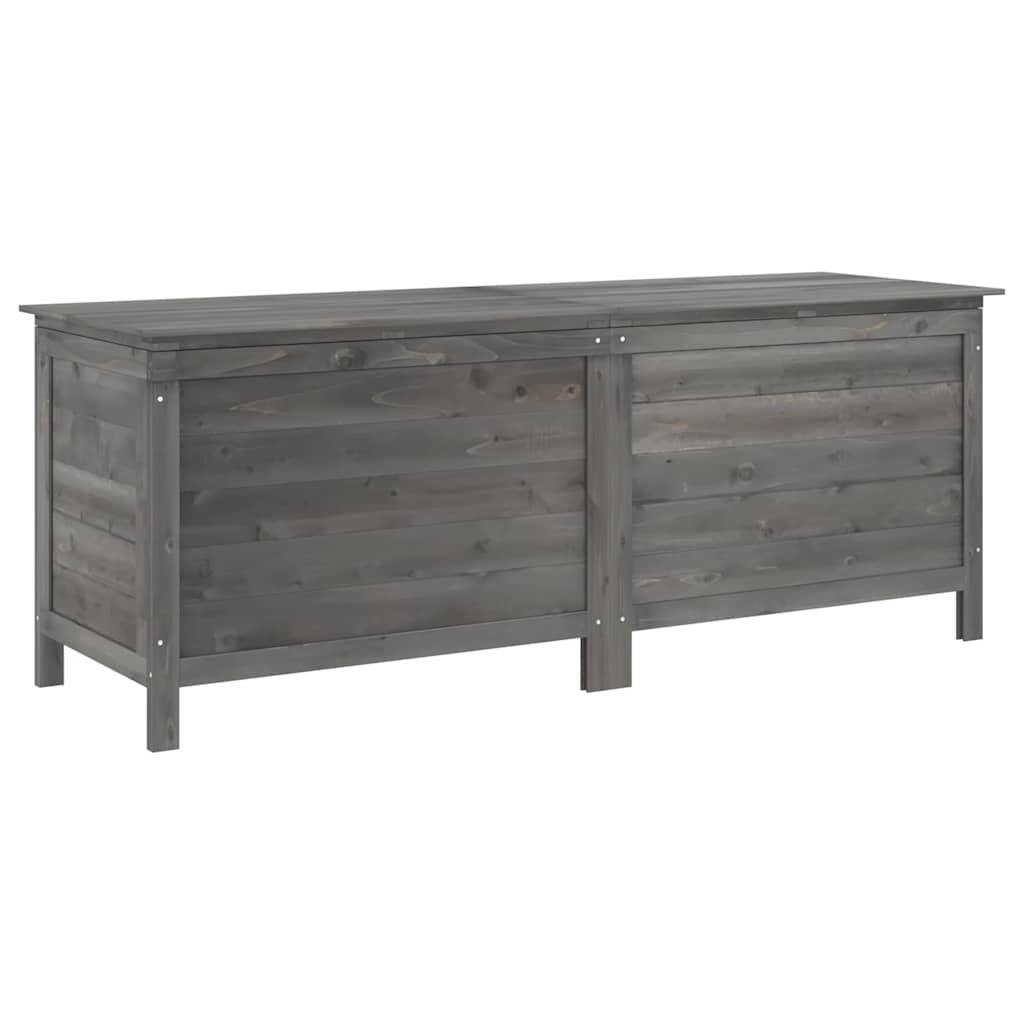Coffre de Rangement Extérieur Bois de Sapin Massif pour Outils de Jardin Anthracite 150 cm – ComfortXL Outdoor Living - Image 2