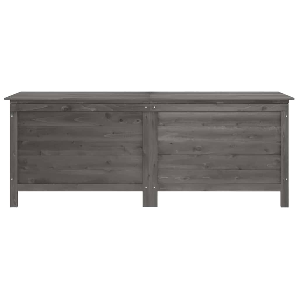 Coffre de Rangement Extérieur Bois de Sapin Massif pour Outils de Jardin Anthracite 150 cm – ComfortXL Outdoor Living - Image 4