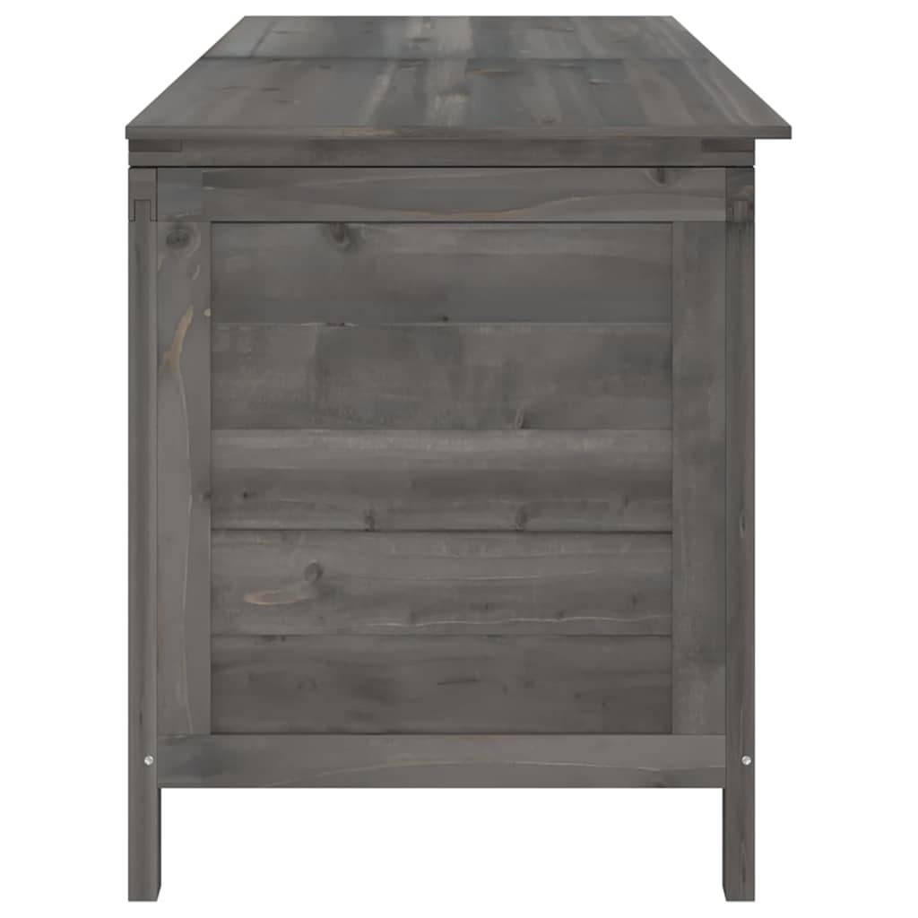 Coffre de Rangement Extérieur Bois de Sapin Massif pour Outils de Jardin Anthracite 150 cm – ComfortXL Outdoor Living - Image 5