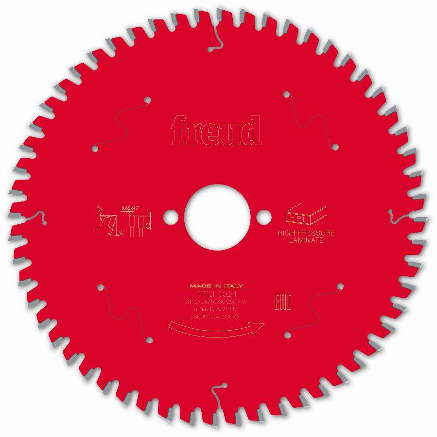 Lame pour scie circulaire portative FREUD - Ø190 2,6/1,6 AL30 Z56 TP 0° - F03FS09868 -FR13H002H - Imagen 2