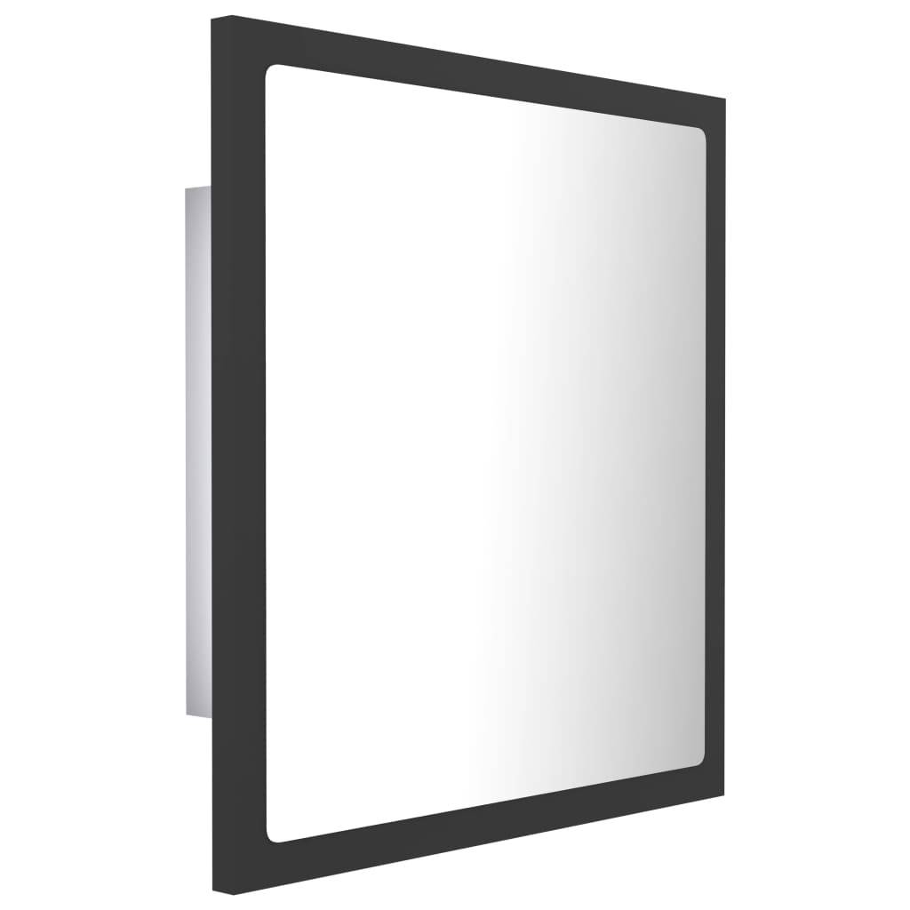 Helloshop26 - Miroir à led de salle de bain 40 x 8,5 x 37 cm acrylique gris - Imagen 1
