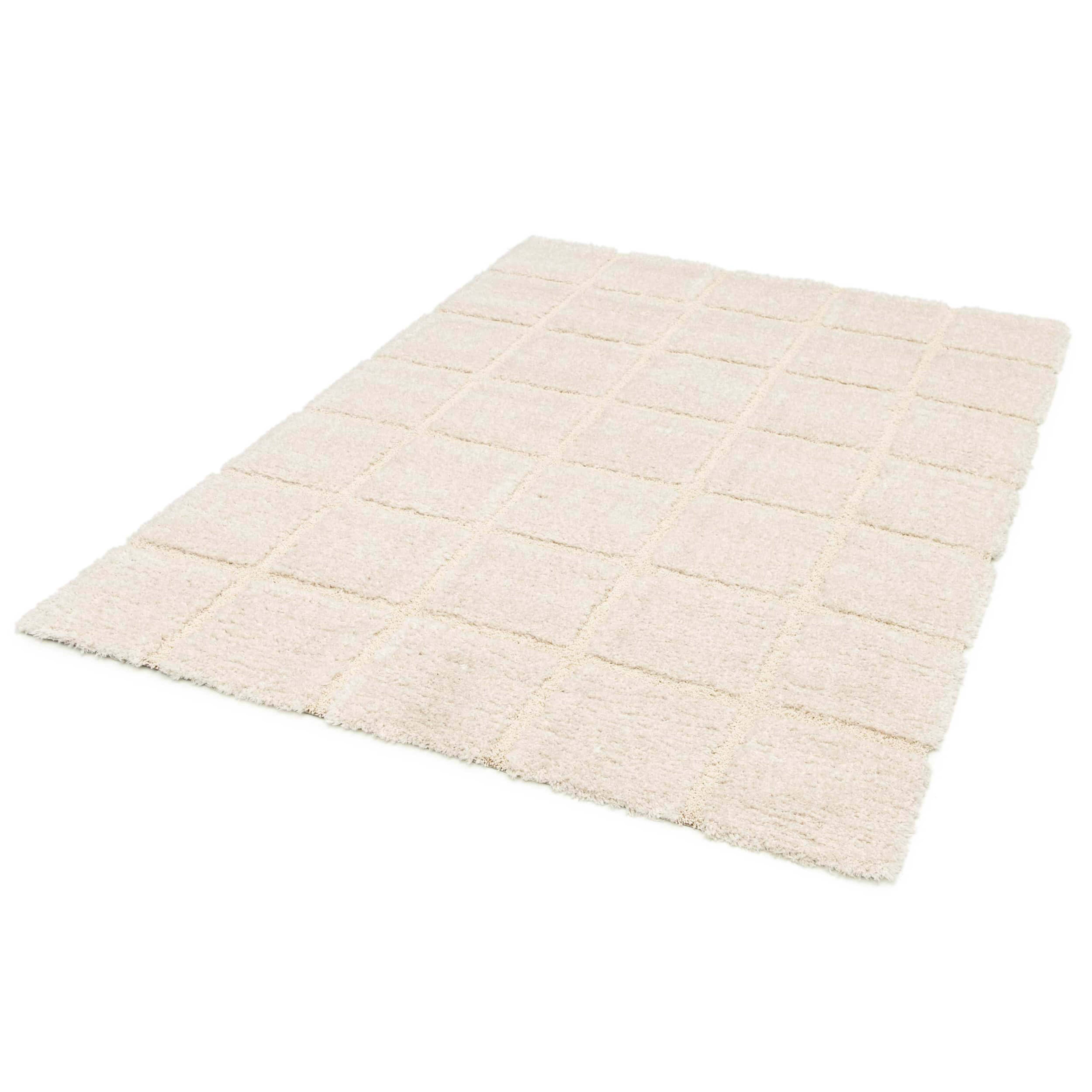 Oviala - Tapis rectangulaire à poils longs style shaggy écru 160 x 230 cm Chessy - Oviala - Imagen 3