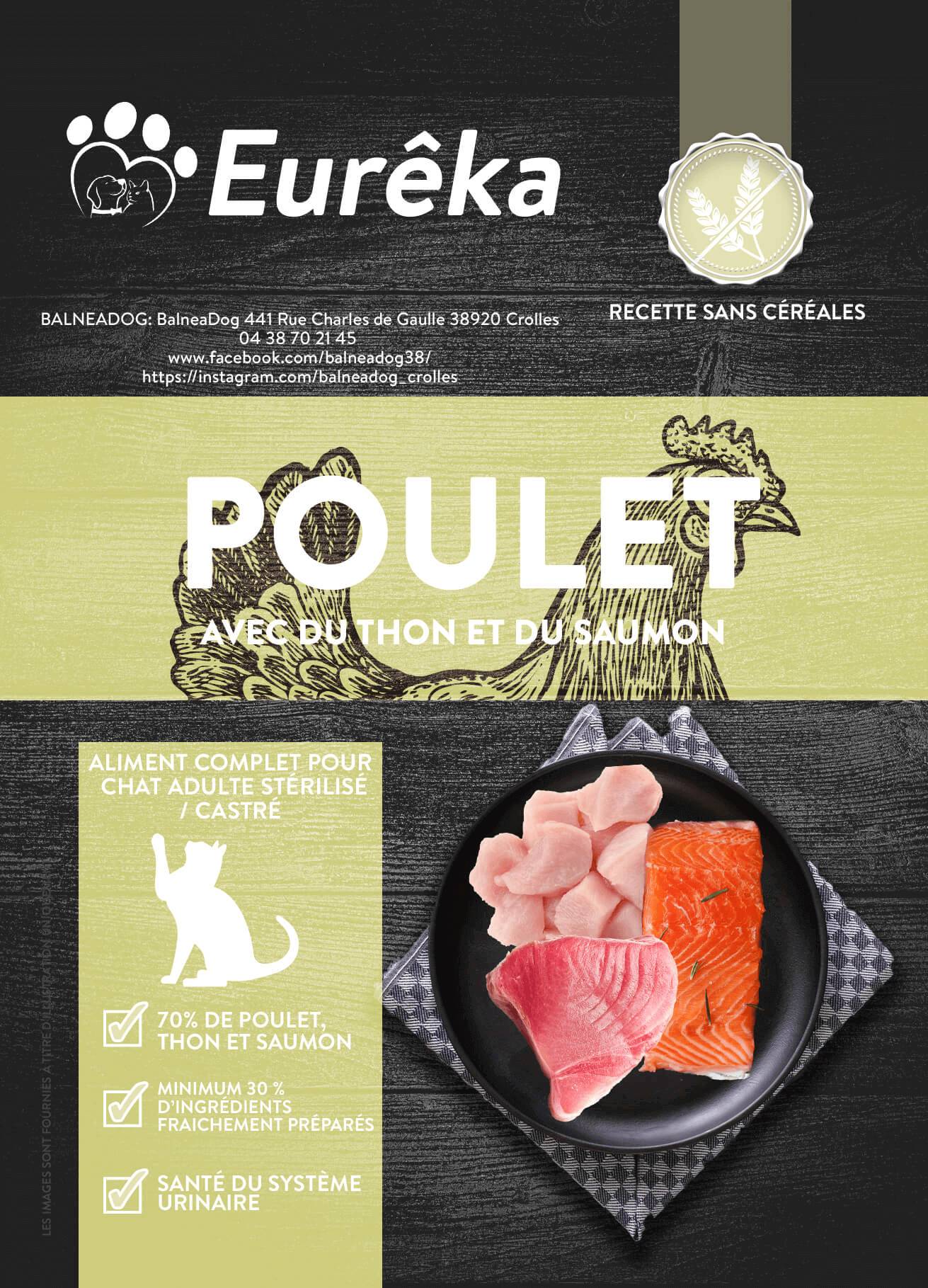 Croquettes chat adulte holistic sans céréales - Poulet avec du thon et du saumon - 5 Kg - Image 2