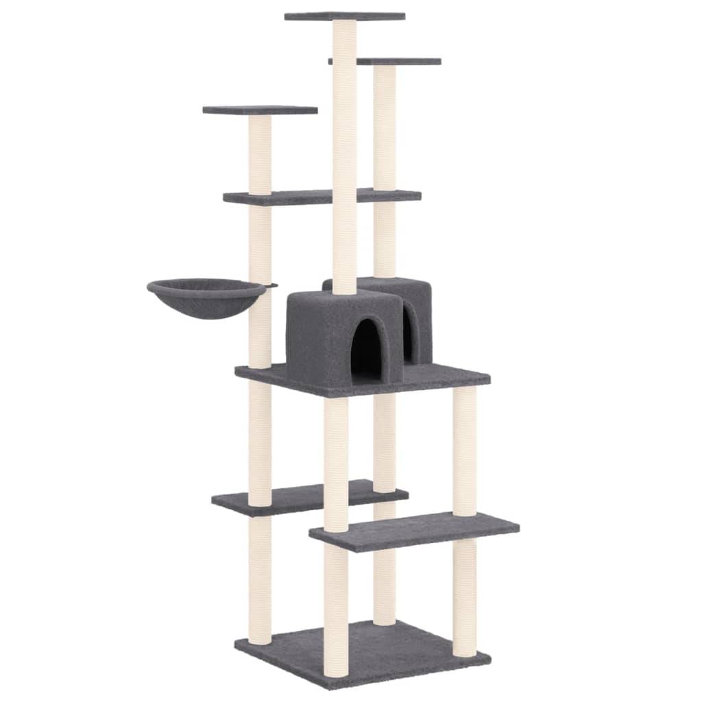 Vidaxl - Arbre à chat avec griffoirs en sisal Gris foncé 167 cm vidaXL 171611 - Imagen 2