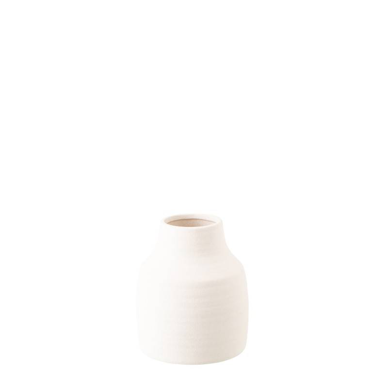 J-Line - Vase en céramique blanc 20x20x23 cm - J-Line