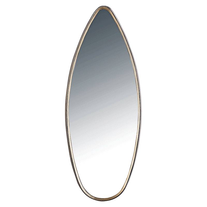 La Grande Prairie - Miroir ovale en aluminium doré 47x4x119cm - Image 2