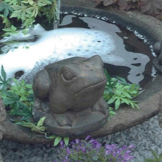 Jardinex - Statue grenouille 13 cm - Gris anthracite 13 cm - Jardinex - Image 2