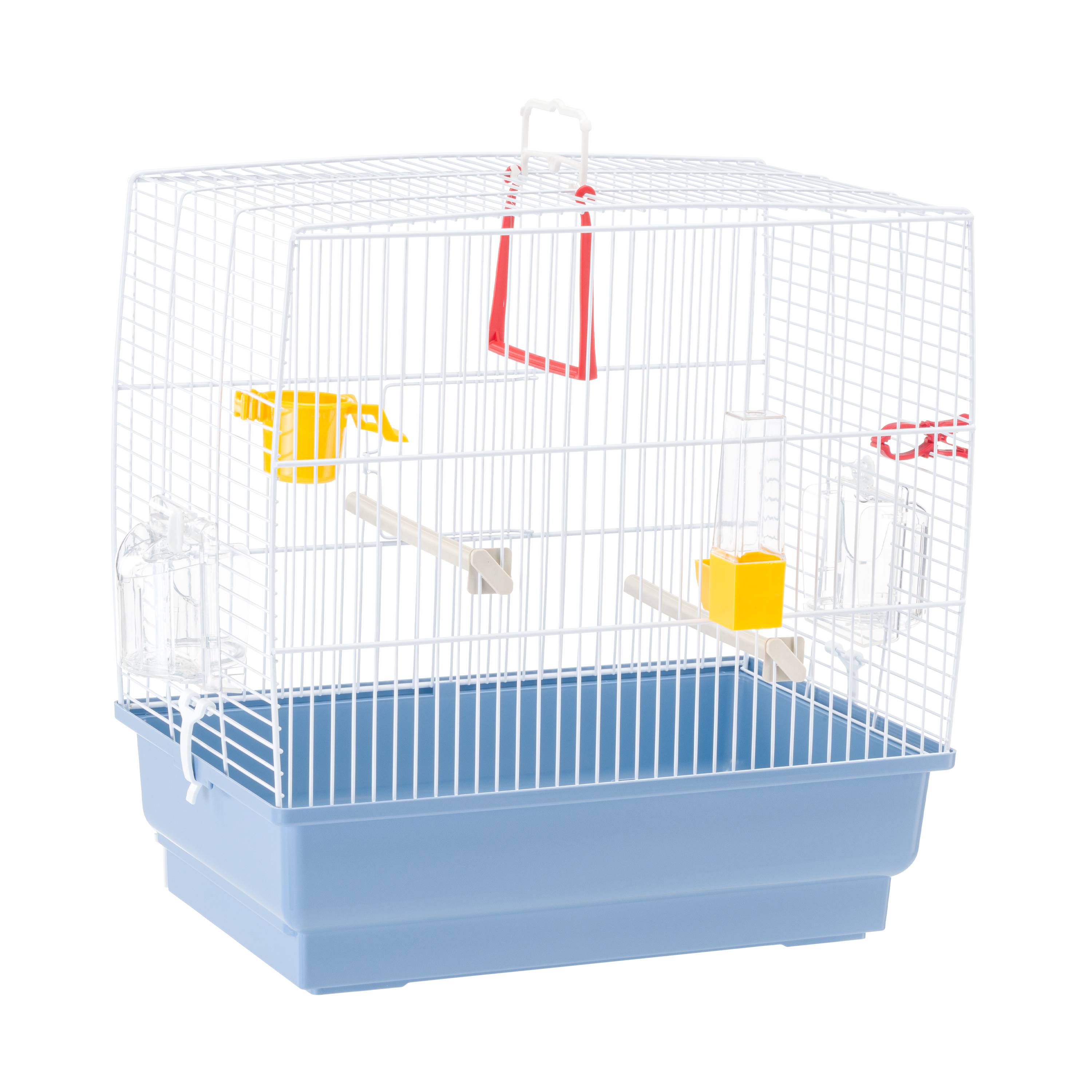 Ferplast - Ferplast Cage à Oiseaux REKORD 2 Cage pour Oiseaux, Canaris, Perruches Ondulées, en Métal, Accessoires inclus Mangeoires rotatives Perchoirs, 39 x 25 - Image 5