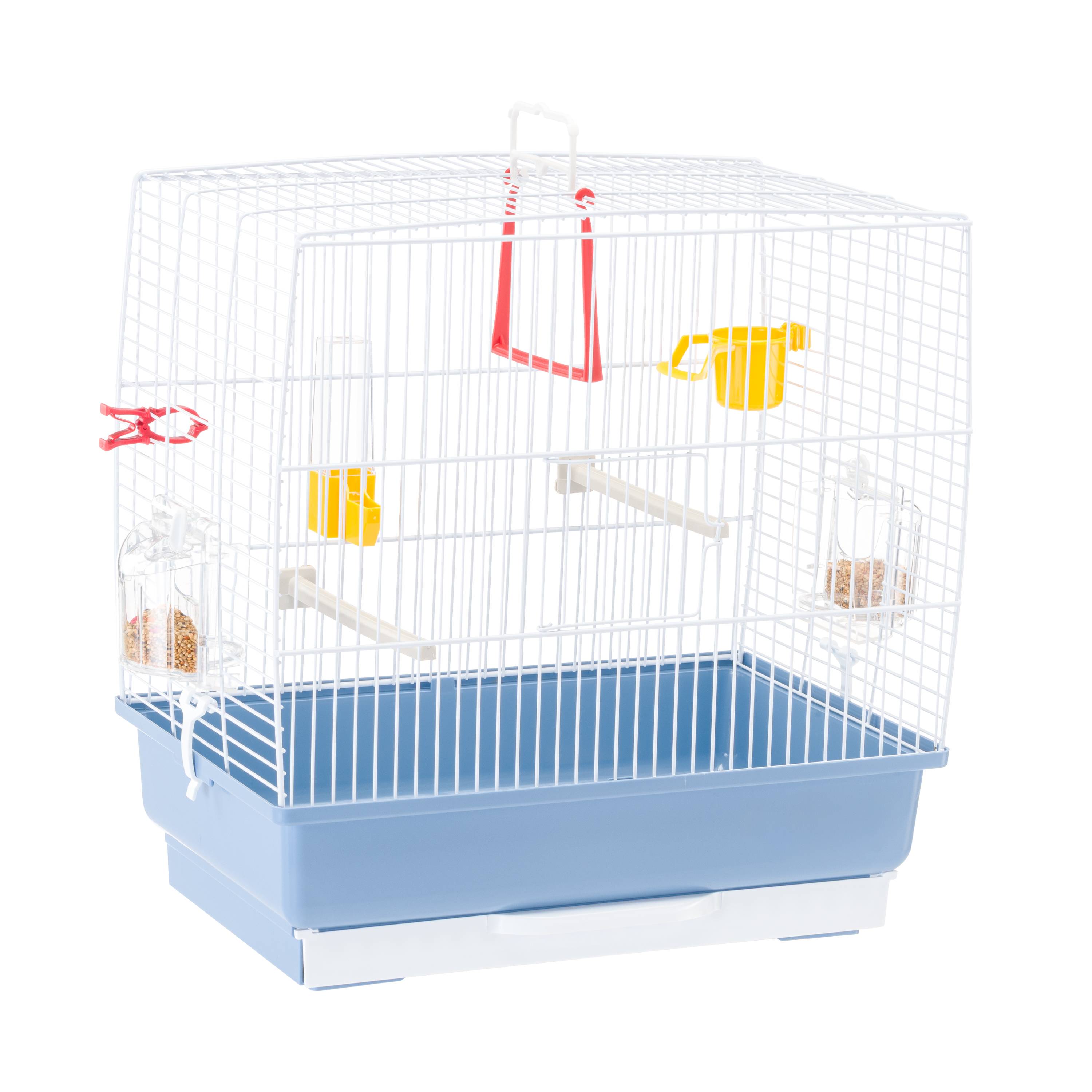 Ferplast - Ferplast Cage à Oiseaux REKORD 2 Cage pour Oiseaux, Canaris, Perruches Ondulées, en Métal, Accessoires inclus Mangeoires rotatives Perchoirs, 39 x 25 - Image 1