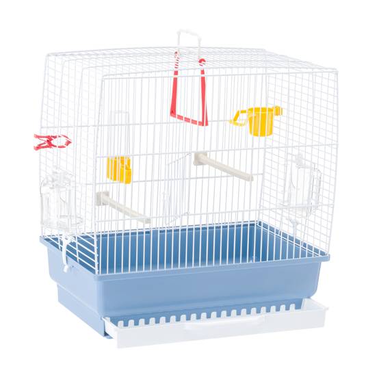 Ferplast - Ferplast Cage à Oiseaux REKORD 2 Cage pour Oiseaux, Canaris, Perruches Ondulées, en Métal, Accessoires inclus Mangeoires rotatives Perchoirs, 39 x 25 - Image 4