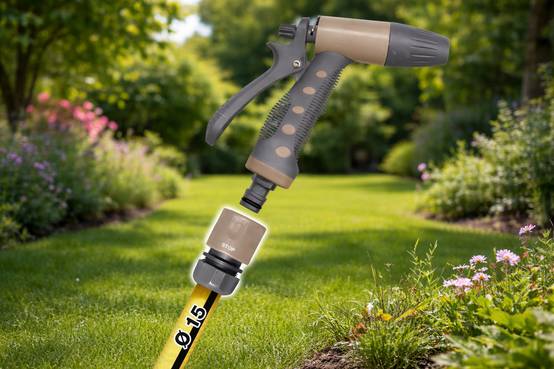 Jardibric - Jardibric Raccord Rapide 15mm avec Stop Connecteur Automatique Tuyau Arrosage Connexion Sécurisée Anti Fuite - Image 2